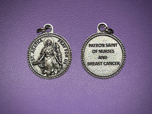 Saint Agatha Round Medal