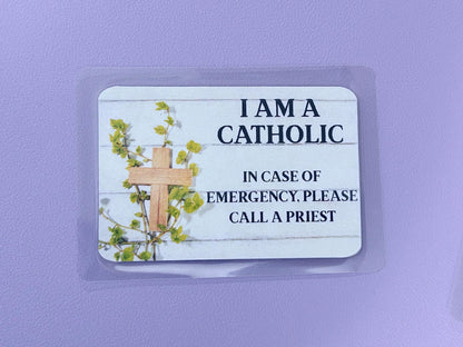 I Am Catholic Faith Cards – In Case of Emergency Call a Priest